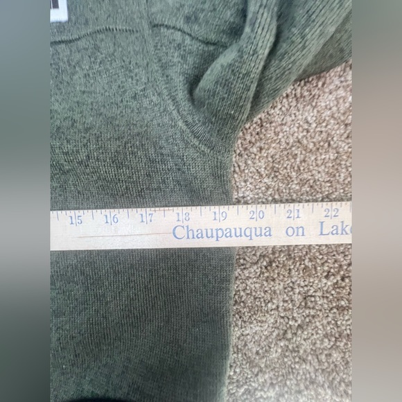 North Face Sweatshirt Mens Small Green Design 1/2 Zip Fleece Line E4 - Picture 6 of 8